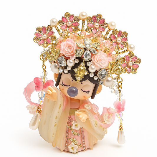 Handcrafted Pink Floral Opera Nanci Doll Figurine