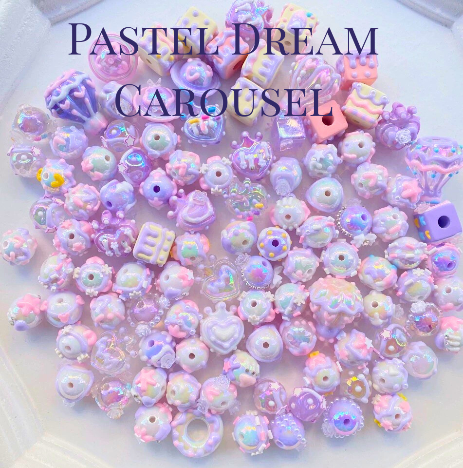 Pastel Dream Corousel Bead Mix