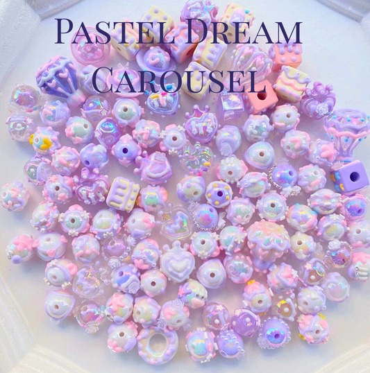 Pastel Dream Corousel Bead Mix