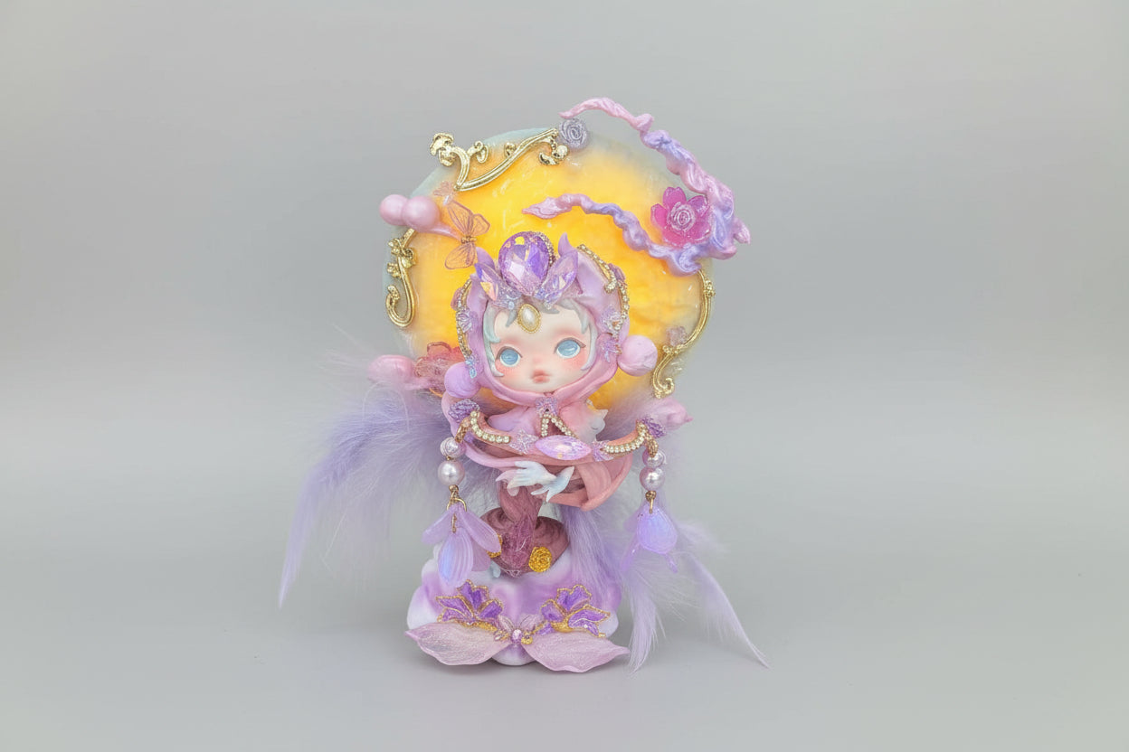 Lilac customized SkullPanda doll