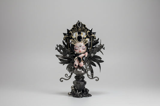 Custom-made skull panda doll collectible set