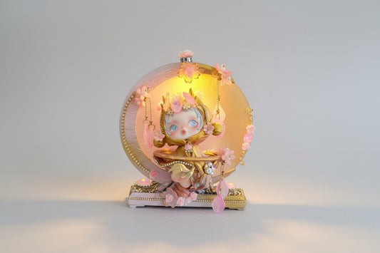 Pink moon themed customized SkullPanda doll