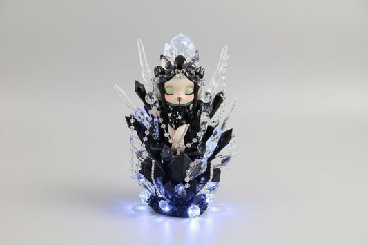 Lighted Skull Panda authentic doll - Black and crystal styled