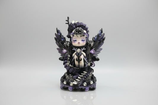 Dragon style purple and black customized authentic SkullPanda doll